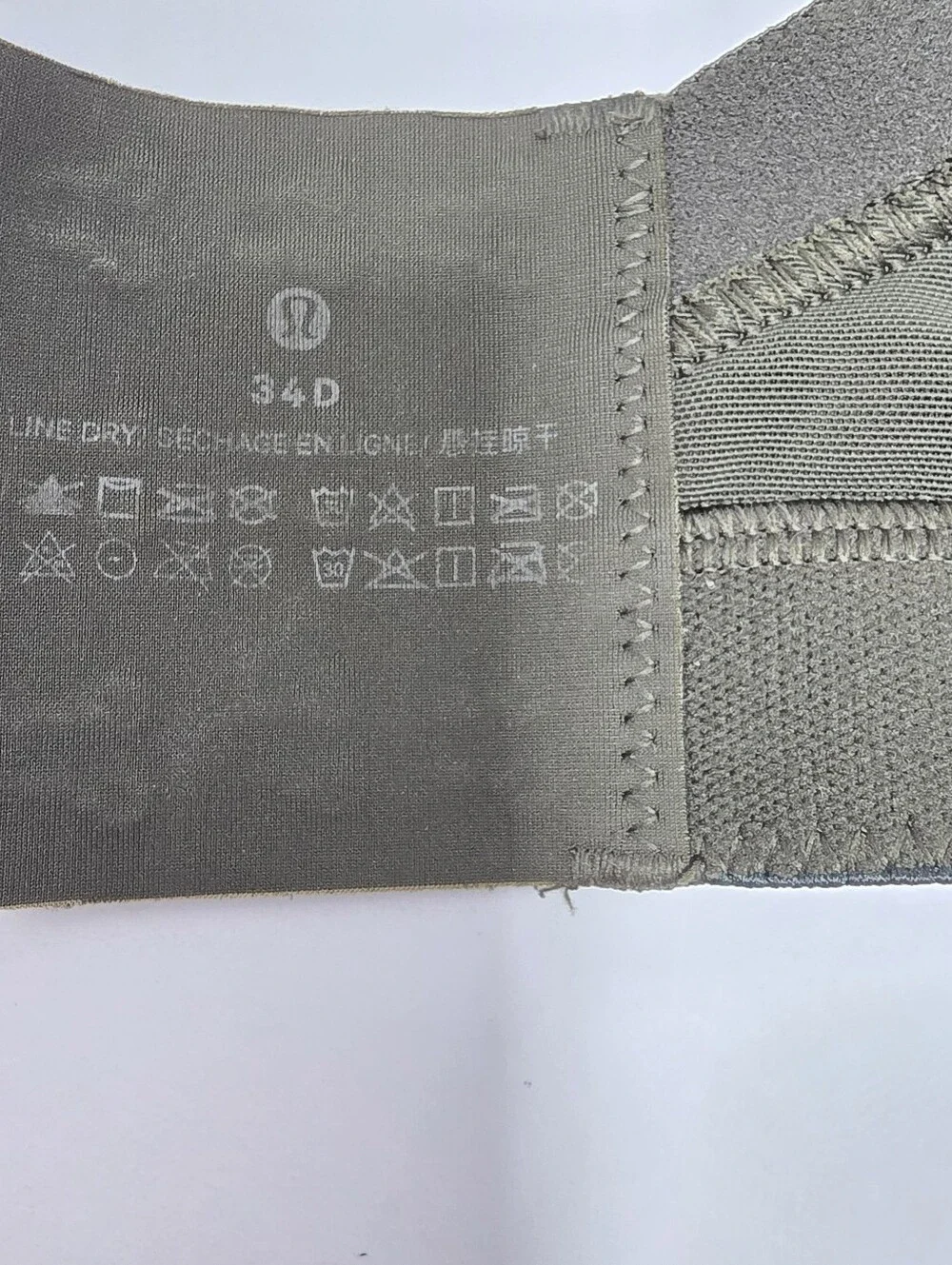 Lululemon Run Times Bra High Suport Dark Olive Athletic Workout Size 34D